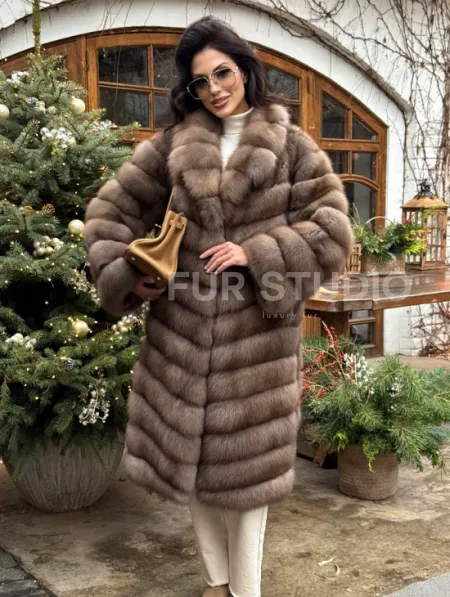 Манто из меха куницы - фото 7