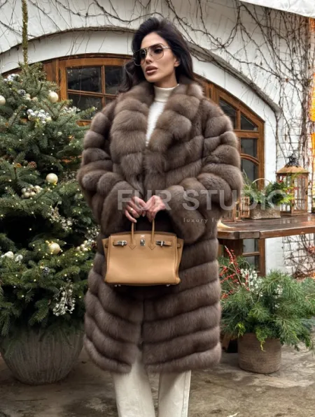 Манто из меха куницы - фото 8