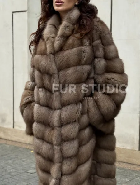 Шуба из натуральной куницы - фото 2