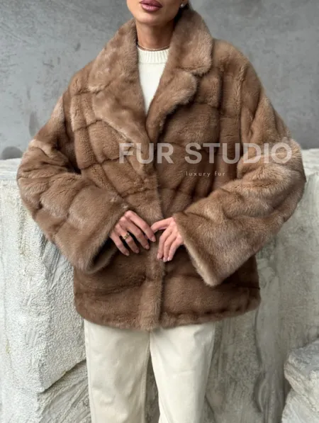 Норковая автоледи - цвет пастель - фото 4