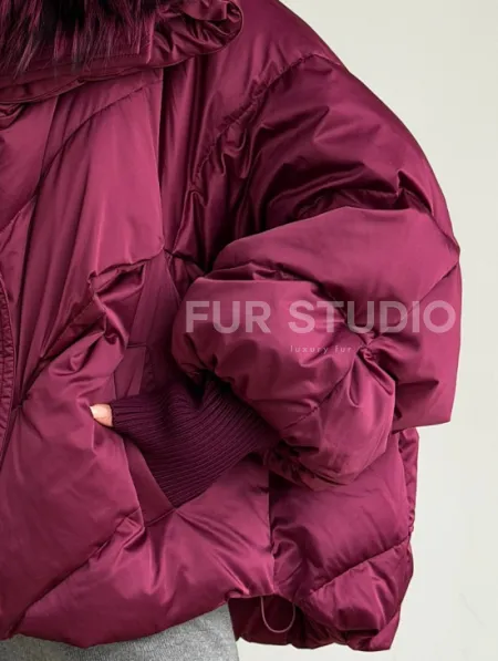 Пуховик с мехом чернобурки - фото 3