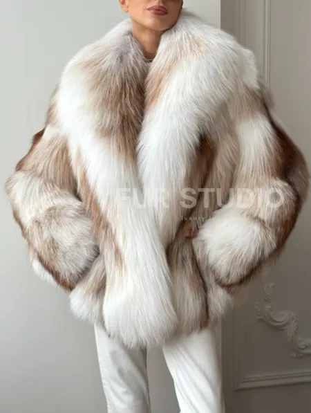 Шуба из меха Marble fox PREMIUM COLLECTION - фото 4
