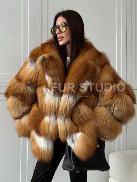 Шуба из натурального меха - лиса огнёвка - фото 7