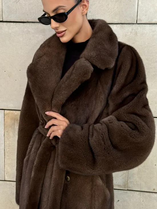 Норковая шуба цельный мех английский воротник KOPENHAGEN FUR - фото 1