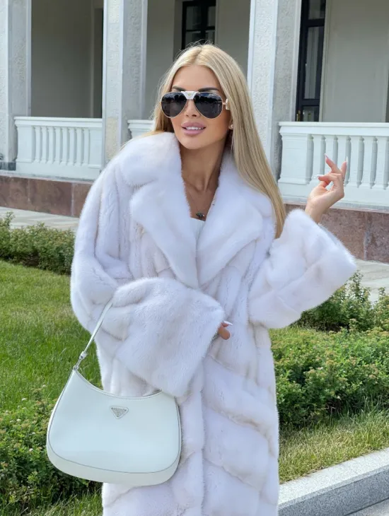 Шуба из датской норки в цвете паломино - фото 0