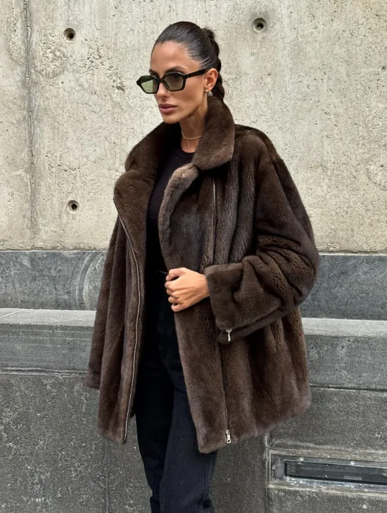 Норковая косуха из элитной скандинавской норки SAGA FURS - фото 1