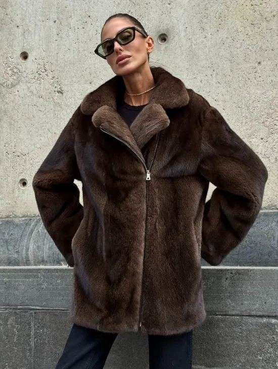 Норковая косуха из элитной скандинавской норки SAGA FURS - фото 8