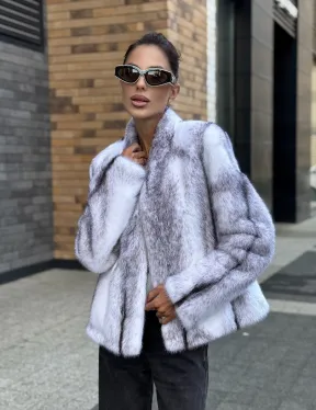 Меховая куртка из норковой крестовки - фото 11