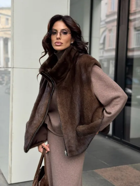 Жилет из норки - фото 10