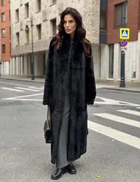 Шуба норковая черная 