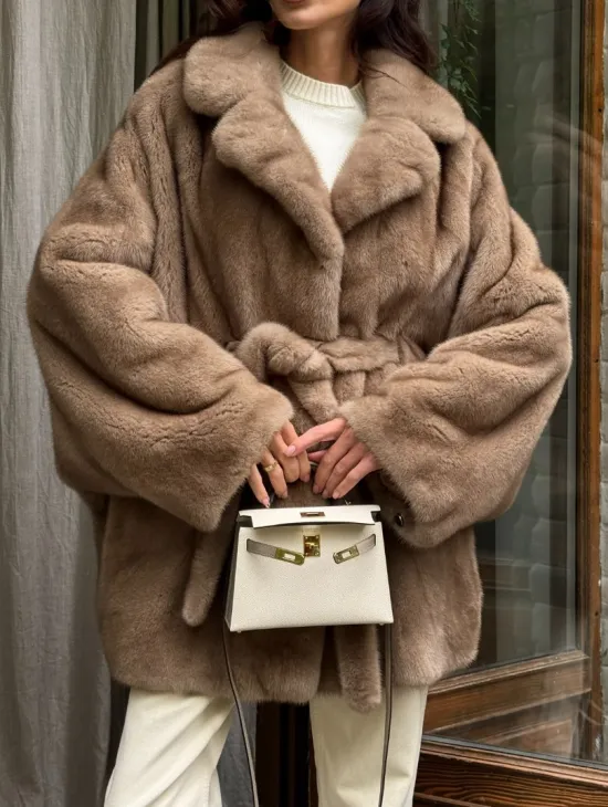 Шуба норковая летучая мышь - фото 2