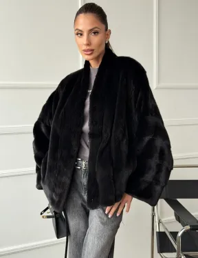 Полушубок норковый SAGA FURS - style oversize - фото 0