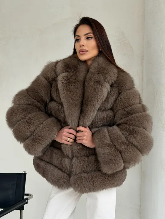 Шуба под соболь из песца - фото 7