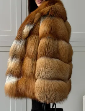 Шуба из натурального меха - лиса огнёвка - фото 2