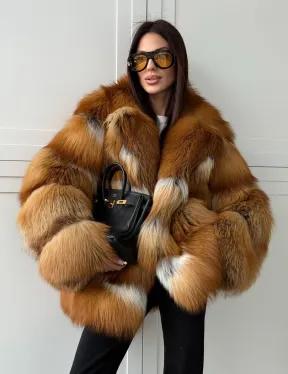 Шуба из натурального меха - лиса огнёвка - фото 9