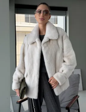Модная женская норковая куртка - фото 0