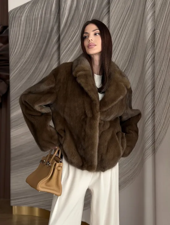 Жакет норковый под соболь - фото 10