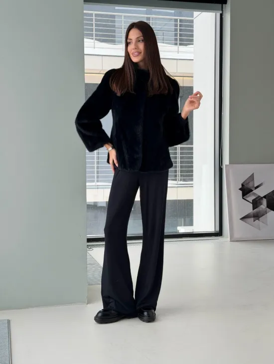 Укороченный норковый жакет - фото 7