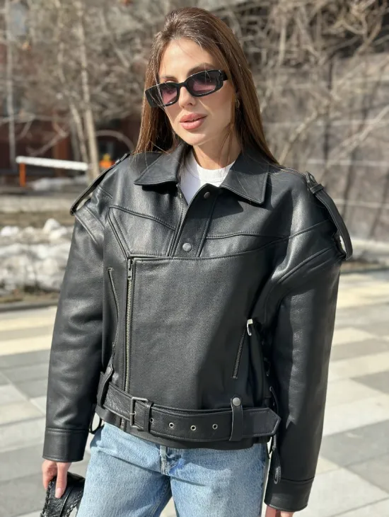 Косуха женская из натуральной кожи - фото 0