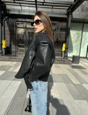 Косуха женская из натуральной кожи - фото 8