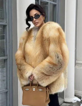 Шуба Premium из меха альпийской лисы - GOLDEN FOX - фото 7